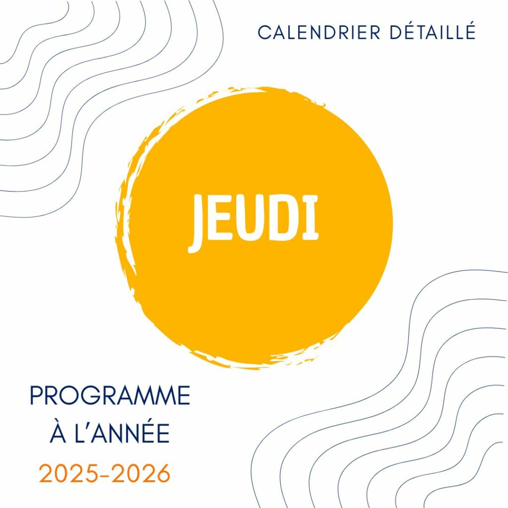 JEUDI calendrier 25-26