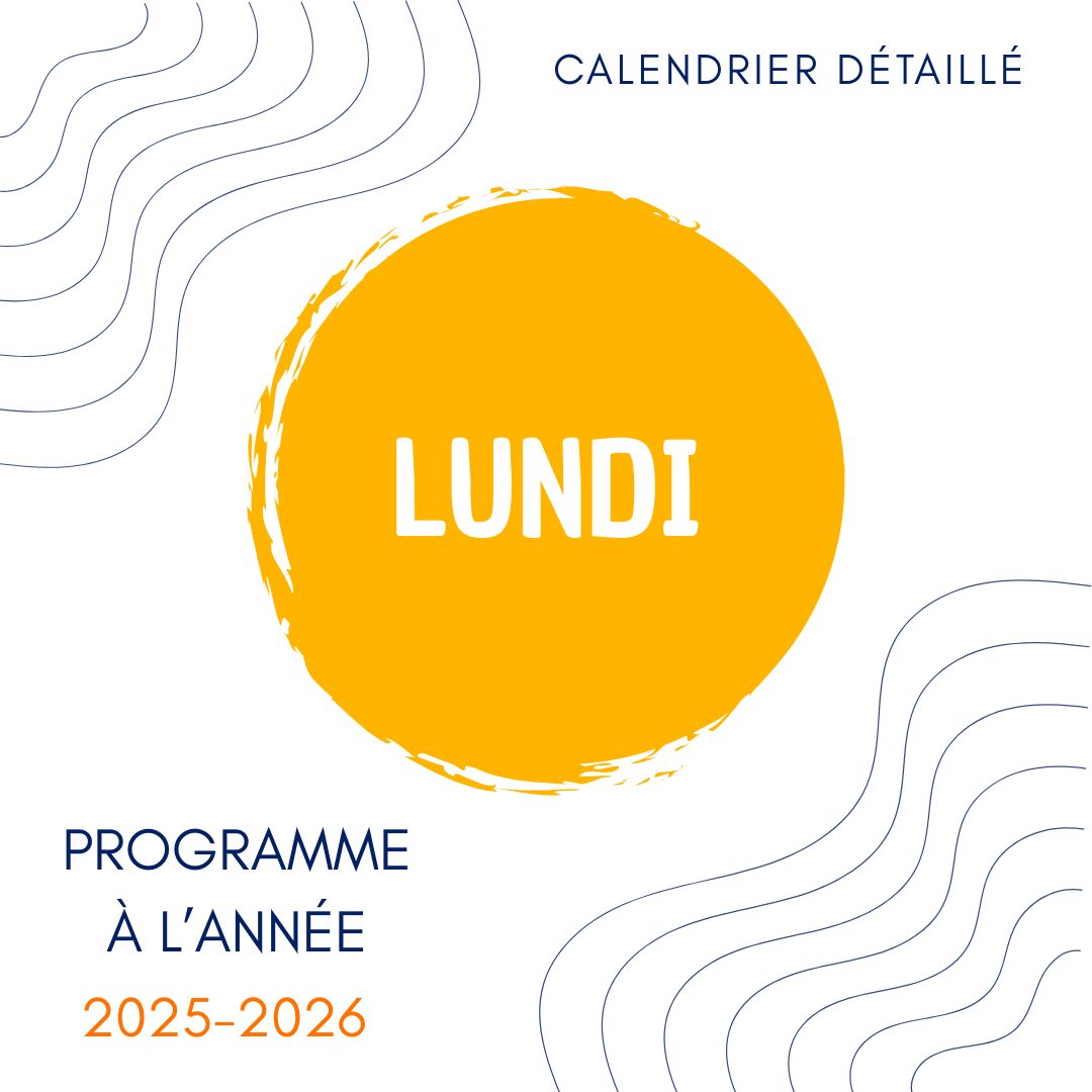 LUNDI calendrier des cours de langues