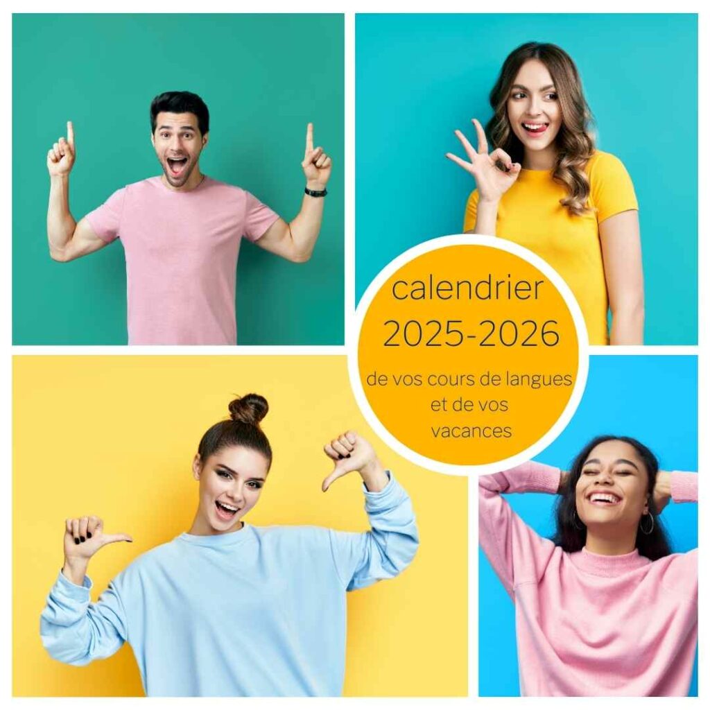 calendrier cours de langues à Marseille 2025 2026