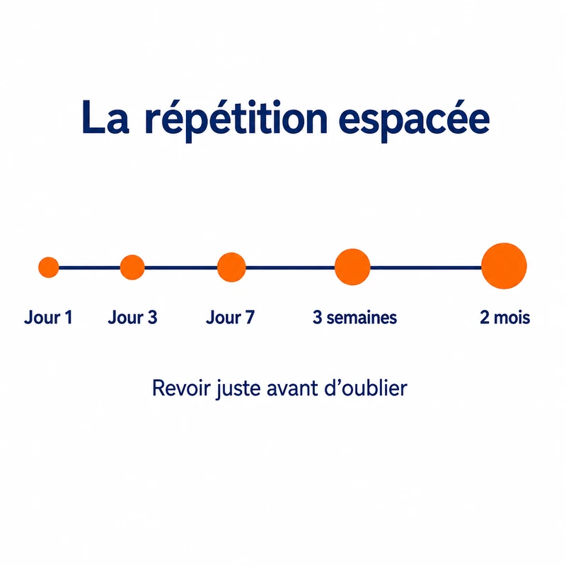 Répétition espacée pour mémoriser le vocabulaire