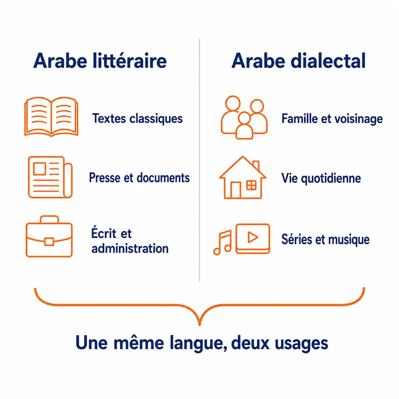 Usages de l'arabe littéraire et de l'arabe dialectal
